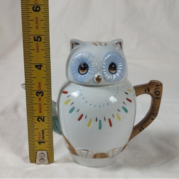 70s White Owl Single Serve Ceramic Teapot - Picture 9 of 9